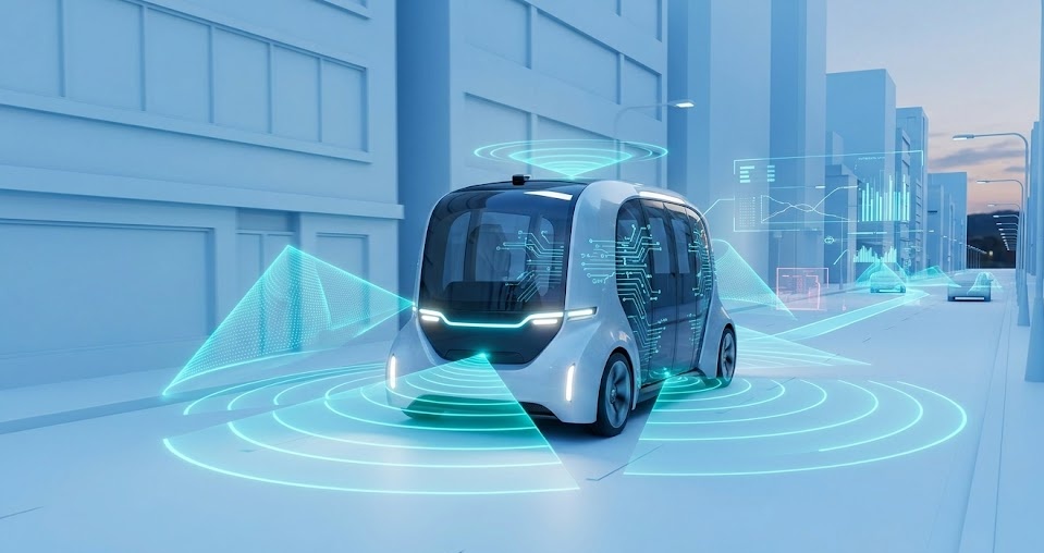 Autonomous self-driving vehicle with sensor array